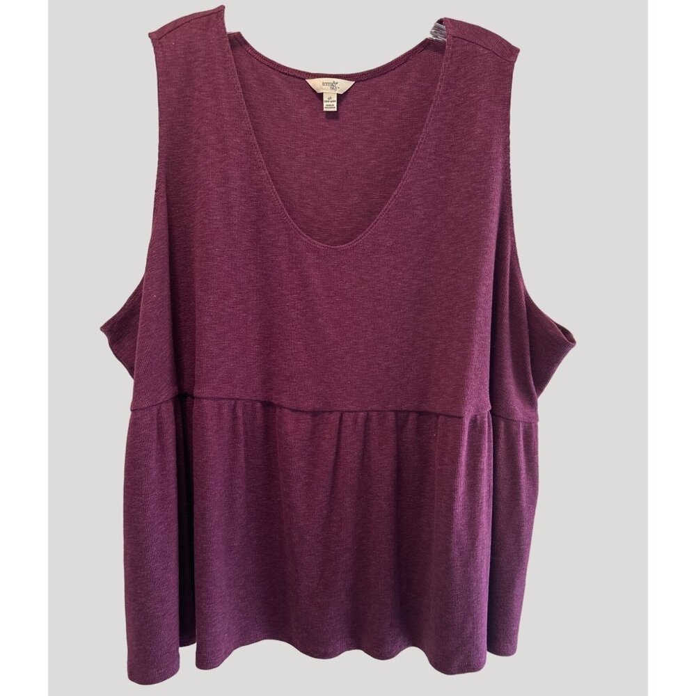 Terra & Sky Women's Plus Size Purple Sleeveless Top 4X (28W-30W) - Stylist